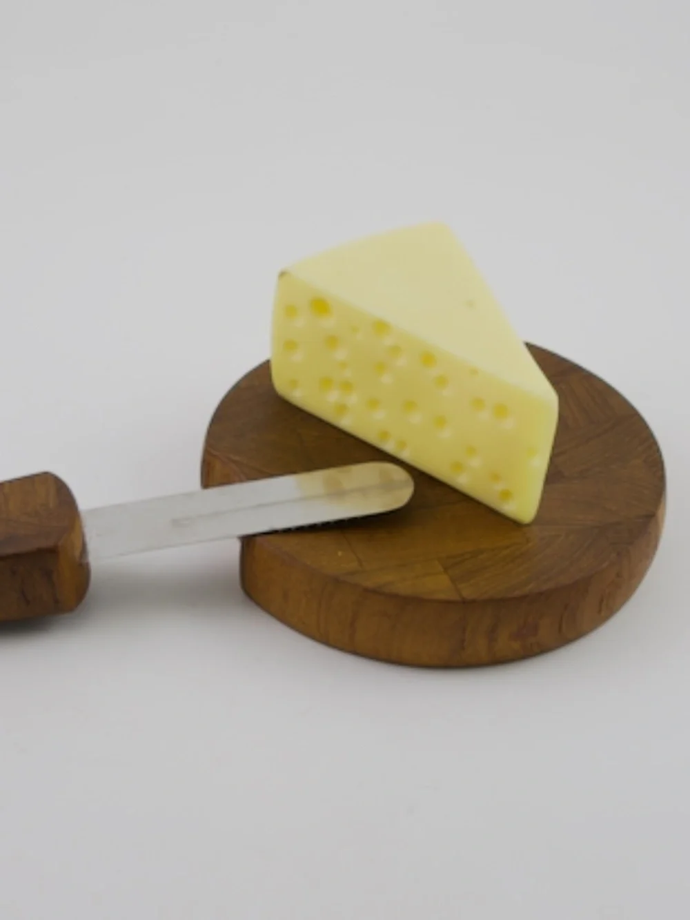 Vtg Dansk Int'l Designs IHQ Teak Cheese Cutting Board/Paddle Built in Spreader